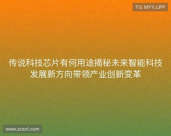 传说科技芯片有何用途揭秘未来智能科技发展新方向带领产业创新变革 传说科技芯片有何用途揭秘未来智能科技发展新方向带领产业创新变革